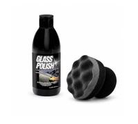 Lux Metal - Glass Polish abrillantador 250 gr con almohadilla aplicadora manual abrillantar cristal a base de agua pasta abrasiva abrillantadora para cristales de coche y cristales elimina arañazos