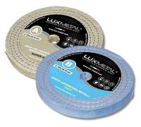 Lux Metal - Kit 2 Discos de Pulido 150 mm A-B Discos Algodón Sisal Set de Pulido Espejo Metales Acero Inoxidable Set de Pulido de Aluminio para Taladro Amoladora Rueda Latón Madera Mármol Plexiglás