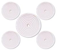 Lux Metal - Kit 5 Discos de Pulido en Algodón de 150mm Agujero 12,7mm Discos para Pulir a Espejo Aluminio Acero Inoxidable Metales Rueda Pulidora Amoladora Muela Cobre Hierro Madera Mármol Plexiglás