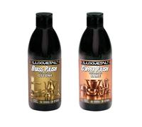 Lux Metal Kit Brass & Copper Polish 2 x 250 g, pastas abrillantadoras para latón, bronce y cobre, elimina óxido, opacidad, manchas verdosas, reaviva el brillo
