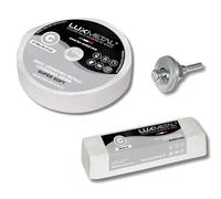 Lux Metal Kit de 1 pasta abrasiva abrillantadora de 250 g y 1 disco de pulido de algodón de 100 mm (S-Fine) para pulir metales, acero inoxidable, aluminio, hierro pulido, cromo, plexiglás, mármol,