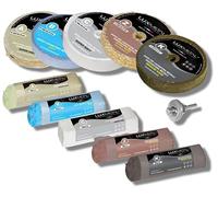 Lux Metal - Kit de Pulido 5 pastas de Pulido abrasivas 250 g 5 Discos de Pulido 100 mm en algodón muelas abrasivas para pulir Metales de Acero Inoxidable Pulido de Aluminio latón Cromo Fieltro Cobre