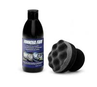 Lux Metal Polish - Abrillantador para faros delanteros, 250 g, con almohadilla manual negra, pasta abrasiva para pulir faros de mano, plexiglás y plástico policarbonato, elimina arañazos y faros de