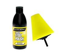 Lux Metal - Stainless Steel Polish abrillantador para acero inoxidable 250 gr Pasta abrasiva abrillantadora para acero inoxidable brillante limpia protege elimina arañazos coche moto carrocería