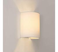 lux.pro Lámpara de Pared 20 x 17,5 x 13 cm Diseño Moderno Aplique de Pared Luz bidireccional Tela Blanco