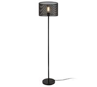 lux.pro Lámpara de pie Arensburg 153 x ø 35 cm Lámpara de Suelo Diseño Moderno Negro