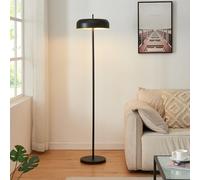 lux.pro Lámpara de Pie Barton Moderna Lámpara de Lectura para Despacho Salón Dormitorio Versátil Estable 2x E27 60W Metal Altura 159 cm Pantalla: 10x35 cm - Negro