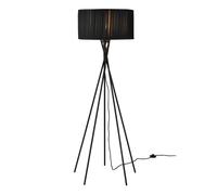 [lux.pro] lámpara de pie 'black mikado' - bombilla excluida - e27 / 60 w / 230 v - negro (155cm - 48 cm) - design 155 cm