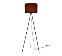 [lux.pro] lámpara de pie - bombilla excluida - e27 / 40 w / 230 v - negro (150cm - 40 cm) - design