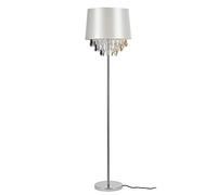 Lámpara de pie - E27 / 60 W / 230 V - blanco-cromo 165cm - 40cm