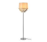 [lux.pro] lámpara de pie - e27 / 60 w / 230 v - blanco-cromo 165cm - 40cm 161 cm