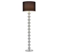 lux.pro Lámpara de pie - E27 / 60 W / 230 V - negro-cromo (155cm - 48 cm) - clase energética bolas Spheric Black
