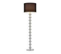 lux.pro Lámpara de pie - E27 / 60 W / 230 V - negro-cromo (155cm - 48 cm) - clase energética A+++ bolas Spheric Black