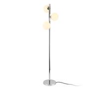lux.pro Lámpara de pie Gent Iluminación Interior Altura 154 cm Lámpara de Suelo 3 x E14 Cromo y Blanco