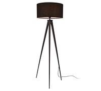 lux.pro Lámpara de pie Trípode Faro 3 Patas Altura 153 cm Moderna Diseño Iluminación Interior Luz efectiva Negro 1 x E27 60W