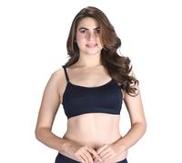 LUX VENUS Sujetador moldeado con tirantes ajustables, Azul marino, Large