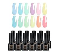 Luxbon 12 pcs Juego de Esmaltes de Uñas Semipermanentes en Gel Kit 008