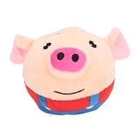 LUXBUT Pet Bouncing Ball, USB Rechargeable Washable Cartoon Pig Plush Electronic Dog Toy, Interaction Electric Vocal Jump Ball Toy, Dog Toy for Puppy Motorized Entertainment