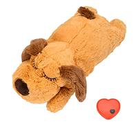 LUXBUT Puppy Heartbeat Stuffed Toy Soft Plush Sleeping Buddy Behavioral Aid Dog Toy Dog Heartbeat Toy Sleeping Buddy Behavioral Aid Toy Puppy Heart Beat Toy for Puppies Dog Pet (Dog)