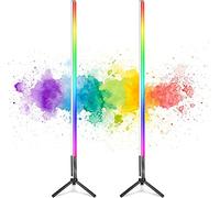 LUXCEO 2 unidades de 120 cm LED Vídeo Varilla de luz Mood1, LED de mano, regulable y memoria, batería integrada, lámpara de fotos RGB para YouTube, TikTok, transmisión de juegos, barra de fiesta
