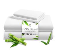 LuxClub Juego de sábanas tamaño King, 100 % viscosa orgánica derivada de bambú, bolsillo profundo de hasta 40.6 cm, sábanas transpirables y suaves, sábanas y fundas de almohada de lujo de hotel, color