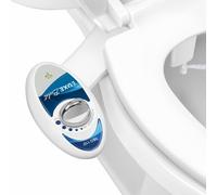 LUXE, Bidet NEO 110, Accesorio de bidé no eléctrico de agua dulce para asiento de inodoro, presión de agua ajustable, lavado trasero, Azul
