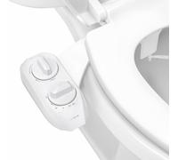 LUXE Bidet NEO 120 Plus - Accesorio para asiento de inodoro bidé de última generación con innovadoras bisagras EZ-Lift y modo autolimpiante de 360° (blanco)
