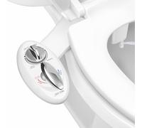 LUXE Bidet NEO 320 - Agua fría y caliente, autolimpiante, boquilla doble, accesorio de bidé no eléctrico para asiento de inodoro, presión de agua ajustable, lavado trasero y femenino, control de