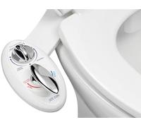 LUXE Bidet NEO 320 - Agua fría y caliente, autolimpiante, boquilla doble, accesorio de bidé no eléctrico para asiento de inodoro, presión de agua ajustable, lavado trasero y femenino, control de