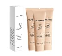 Luxe Foundation Colour Changing, 12 h de coincidencia de color, acabado natural, no grasa e hidratante, ajuste de color controlado por PH, base para pieles maduras (3 unidades)