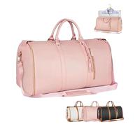 Luxe Lumiere Bag, Zentotex Foldable Travel Bag, Foldable Clothing Bag, High Capacity Folding Suit Luggage, Folding Luggage Bag, Carry On Travel Backpack(Pink)