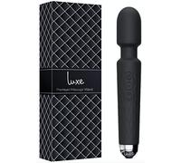 Luxe - Masajeador para varita (impermeable, inalámbrico, recargable, portátil, color negro