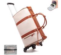 Luxe Mega Bag, 2 en 1, Maleta Colgante, Bolsa de Viaje Plegable, Equipaje de Mano, Luxe Megabag con Bolsa para Zapatos Impermeable, Bolsa de Viaje Plegable para Mujer (D)