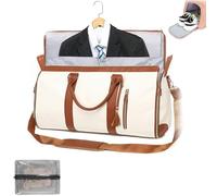 Luxe Mega Bag, 2 en 1, Maleta Colgante, Bolsa de Viaje Plegable, Equipaje de Mano, Luxe Megabag con Bolsa para Zapatos Impermeable, Bolsa de Viaje Plegable para Mujer (B)