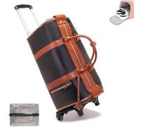 Luxe Mega Bag, 2 en 1, Maleta Colgante, Bolsa de Viaje Plegable, Equipaje de Mano, Luxe Megabag con Bolsa para Zapatos Impermeable, Bolsa de Viaje Plegable para Mujer (F)