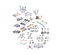 Luxe Modz Paquete surtido de 50 piercings para el cuerpo, para lengua, ceja, vientre, tragus, nariz, labio, seleccionados al azar