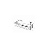 LUXE Unisan cesta jabonera rectangular de acero inoxidable color cromo resistente y moderna
