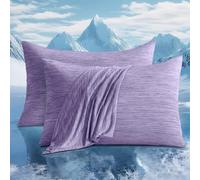 Luxear Fundas de Almohada Refrescantes ARC-Chill, Set de 2, Fibra de Enfriamiento Q-MAX >0.5, Transpirable, Hipoalergénica, Funda de Cojín con Cremallera Oculta, 40 x 80 cm