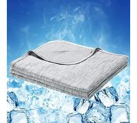 LUXEAR Manta refrescante de tamaño individual, Q-Max japonesa > 0.5 Arc-Chill fibra de refrigeración mantiene a adultos/niños frescos toda la noche, manta de verano fresca para personas que duermen