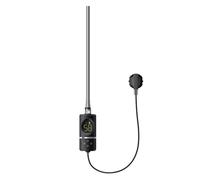 LuxeBath Elemento Calefactor Eléctrico 600W de Acero Inoxiable Negro para Radiadores, con Termostato y Pantalla Digital, Regulador Electrónico y Modo Temporizador, Calentador de Inmersión con Enchufe