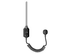 LuxeBath Elemento Calefactor Eléctrico 900W de Acero Inoxiable Negro para Radiadores, con Termostato, Regulador Electrónico de Temperatura, Modo Temporizador, Calentador de Inmersión con Enchufe