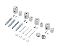 LuxeBath Material de Montaje Cromado para Radiador de Baño/Salón Iron para Modelos Rectos o Curvos, Soporte de Suspensión para Estufas, Calentadores y Secadores de Toallas, Ensamblaje para Calefaccion
