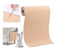 LUXECOVE Alfombrilla Rascadora para Gatos, Protector de Sofá, Antiarañazos, 40 x 200 cm, Almohadilla Rascadora Autoadhesiva, Cortada a Medida (Caqui)