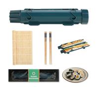 LUXECOVE Juego de 4 moldes para hacer sushi, máquina para hacer bazooka de sushi, molde para sushi casero, molde para bolas de arroz para principiantes, kit sushi completo