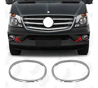 Luxell Cromo Delantero Antiniebla Lámpara Rim Marco Para Sprinter W906 [2014-2017] [2-Pieces]