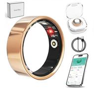 Luxelle Smart Ring Fitness Tracker con monitor de sueño, frecuencia cardíaca, oxígeno en sangre, presión arterial, contador de pasos, 128 modos deportivos, IP68 impermeable, carga magnética