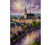 Luxembourg Travel Journal - Purple Trip Notebook to Record Adventures & Memories in Europe | Cute Souvenir Gift for Girls, Teens & Women | 120 Wide-Ruled Pages