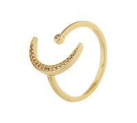 LUXENTER Anillo con Circonita Brillante acabado en Oro 18K. Color Dorado. Joyas para Mujer - Modelo Sib
