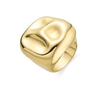 LUXENTER Anillo Mujer en Aleación de Metal Color Dorado Acabado en Oro Amarillo de 18k Talla 14 Modelo Fioak