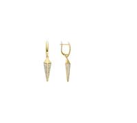 LUXENTER Pendientes acabados en Oro 18K. Color Dorado. Pendientes Largos. Joyas para Mujer - Modelo Weni